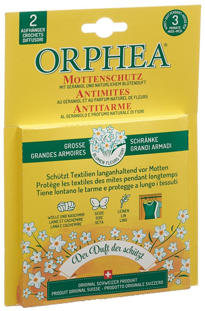 ORPHEA Mottenschutz Aufhänger Blütenduft 2 Stk