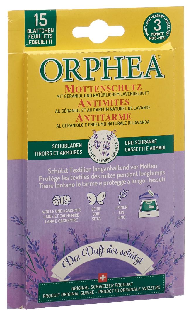 ORPHEA Mottenschutz Blätter Lavendel 15 Stk