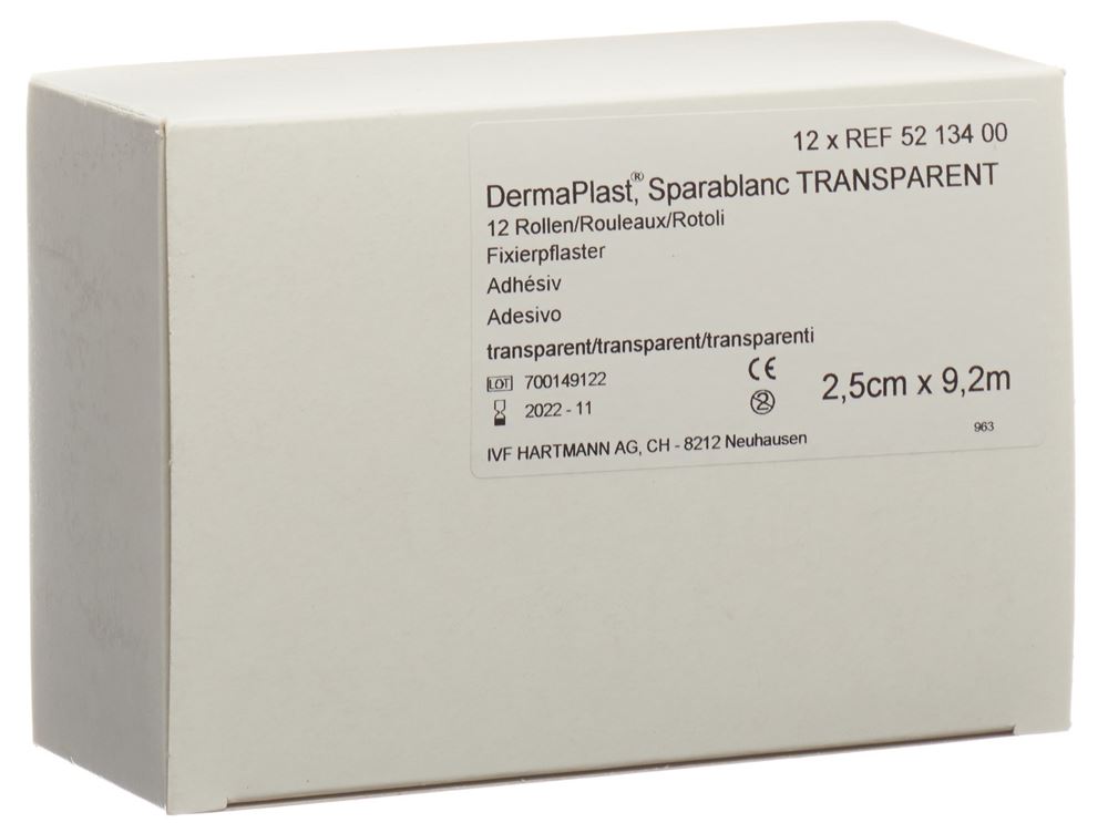 SPARABLANC TRANSPAR sparadrap 2.5cmx9.2m 12 pce