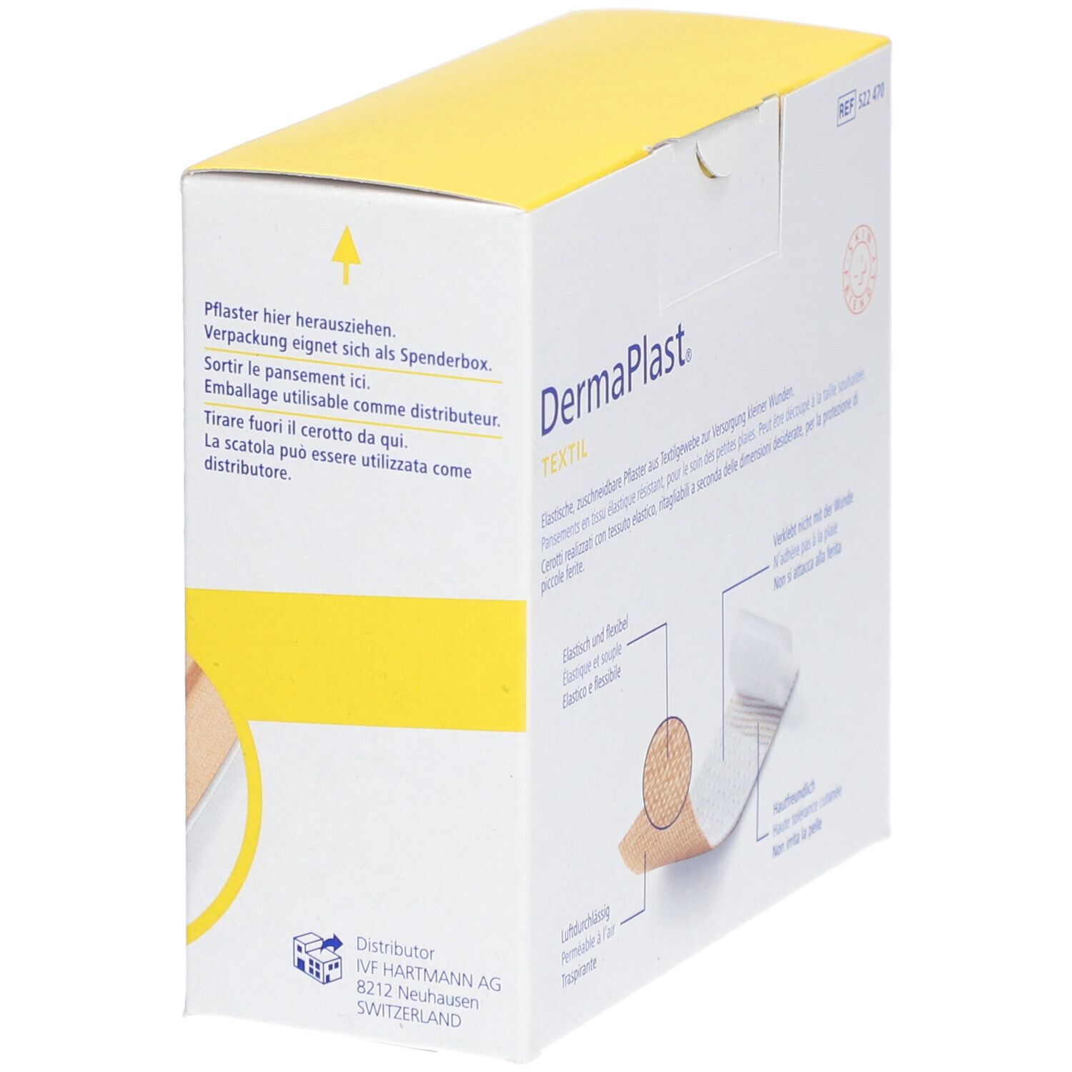 Pflasterrolle DermaPlast Textil hautfarbig (4cmx5m)