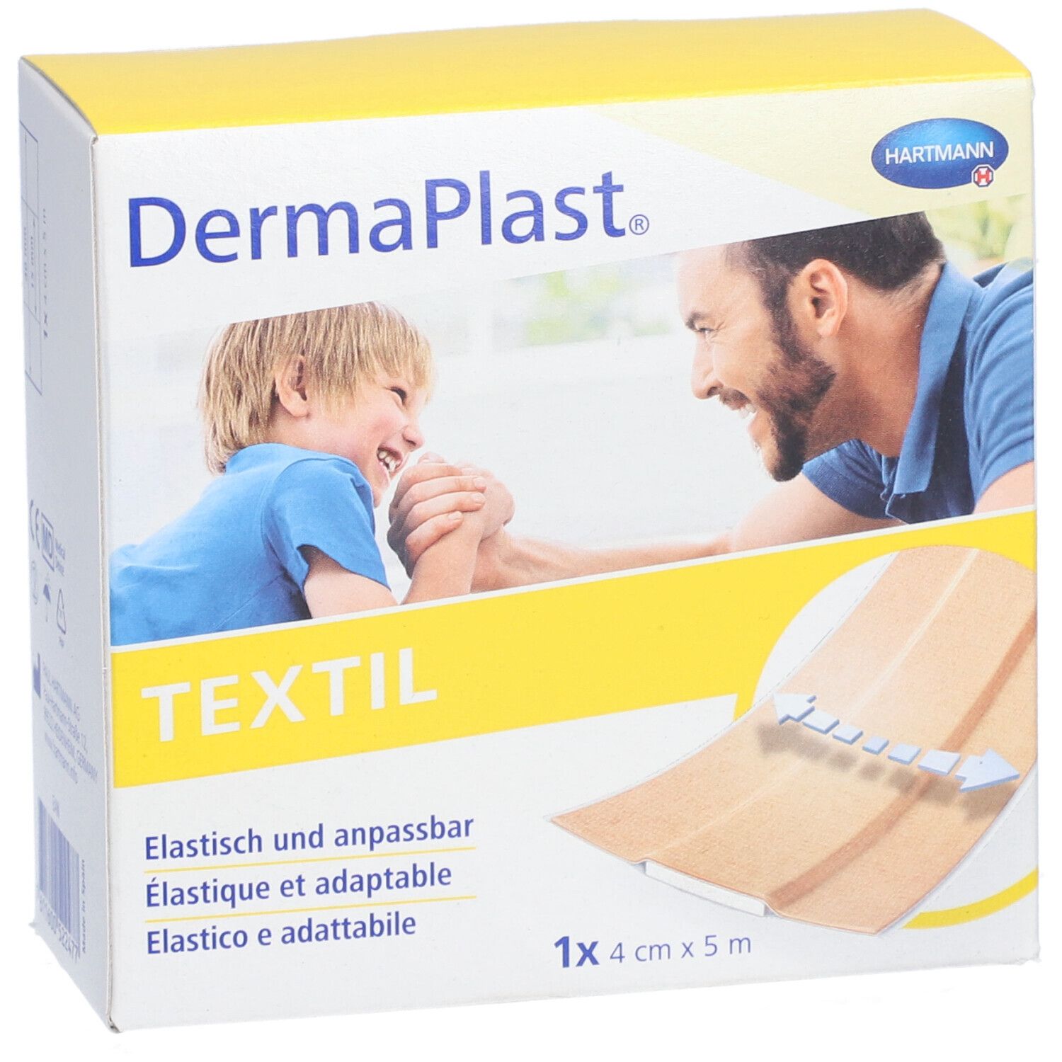Pflasterrolle DermaPlast Textil hautfarbig (4cmx5m)