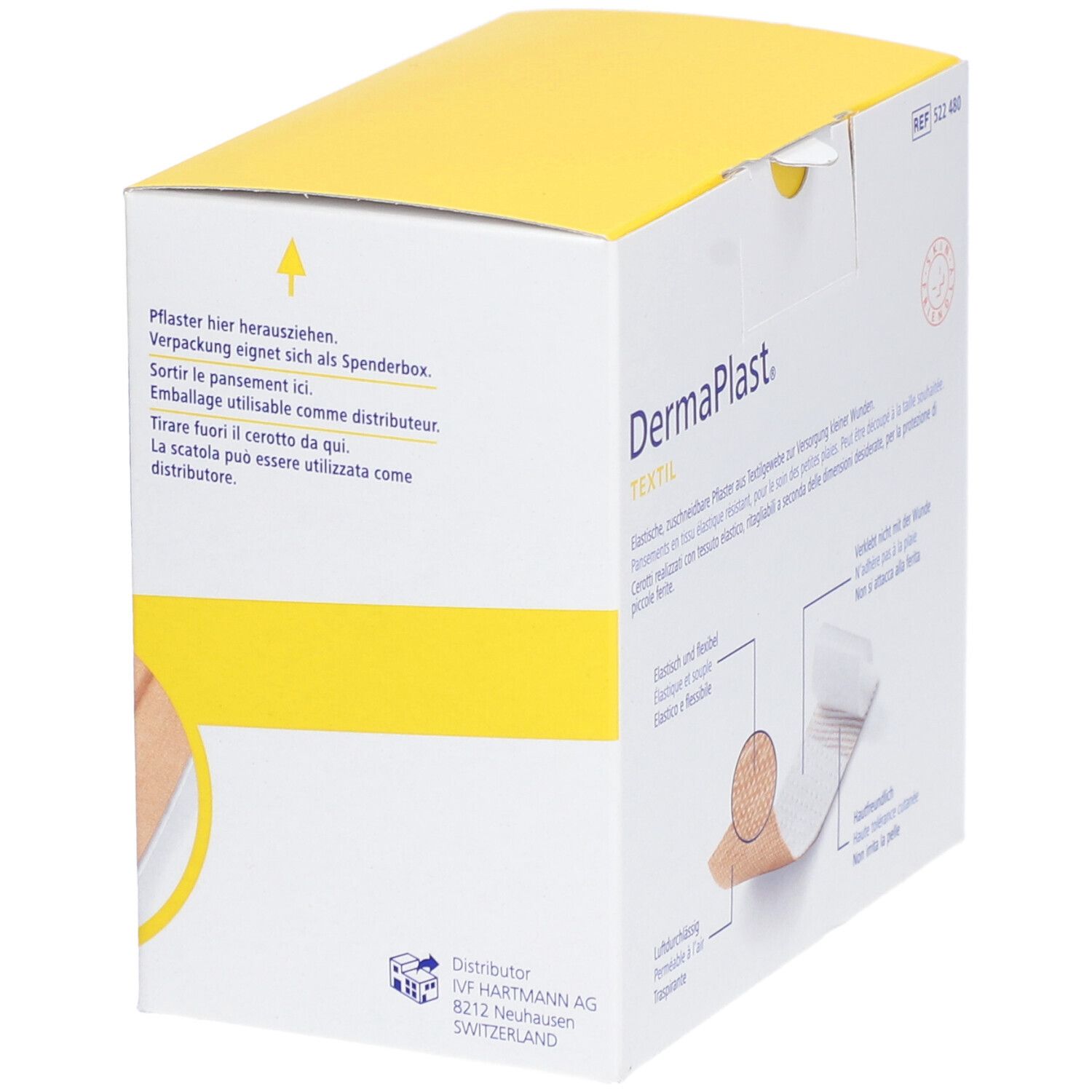 Pflasterrolle DermaPlast Textil hautfarbig (6cmx5m)