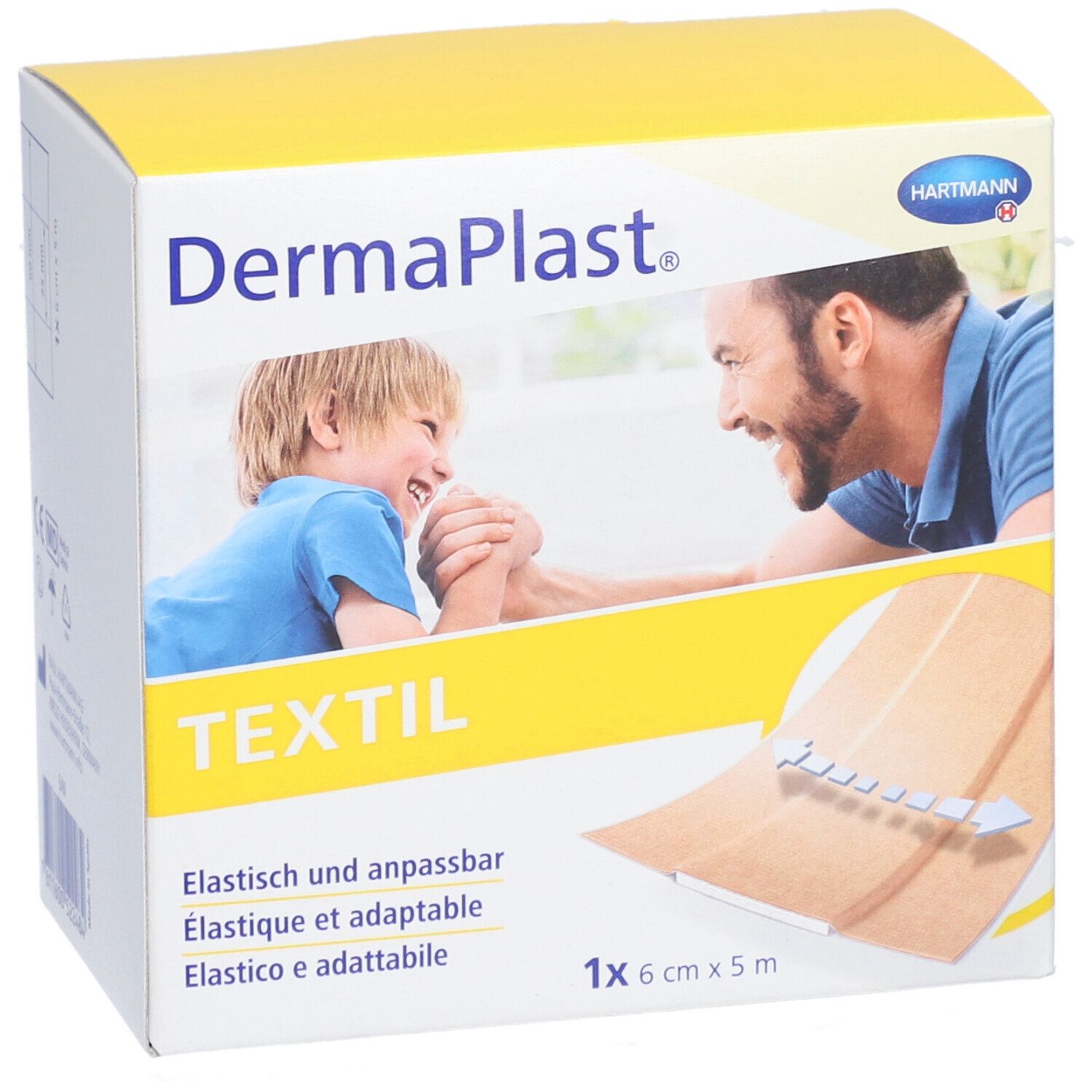 Pflasterrolle DermaPlast Textil hautfarbig (6cmx5m)