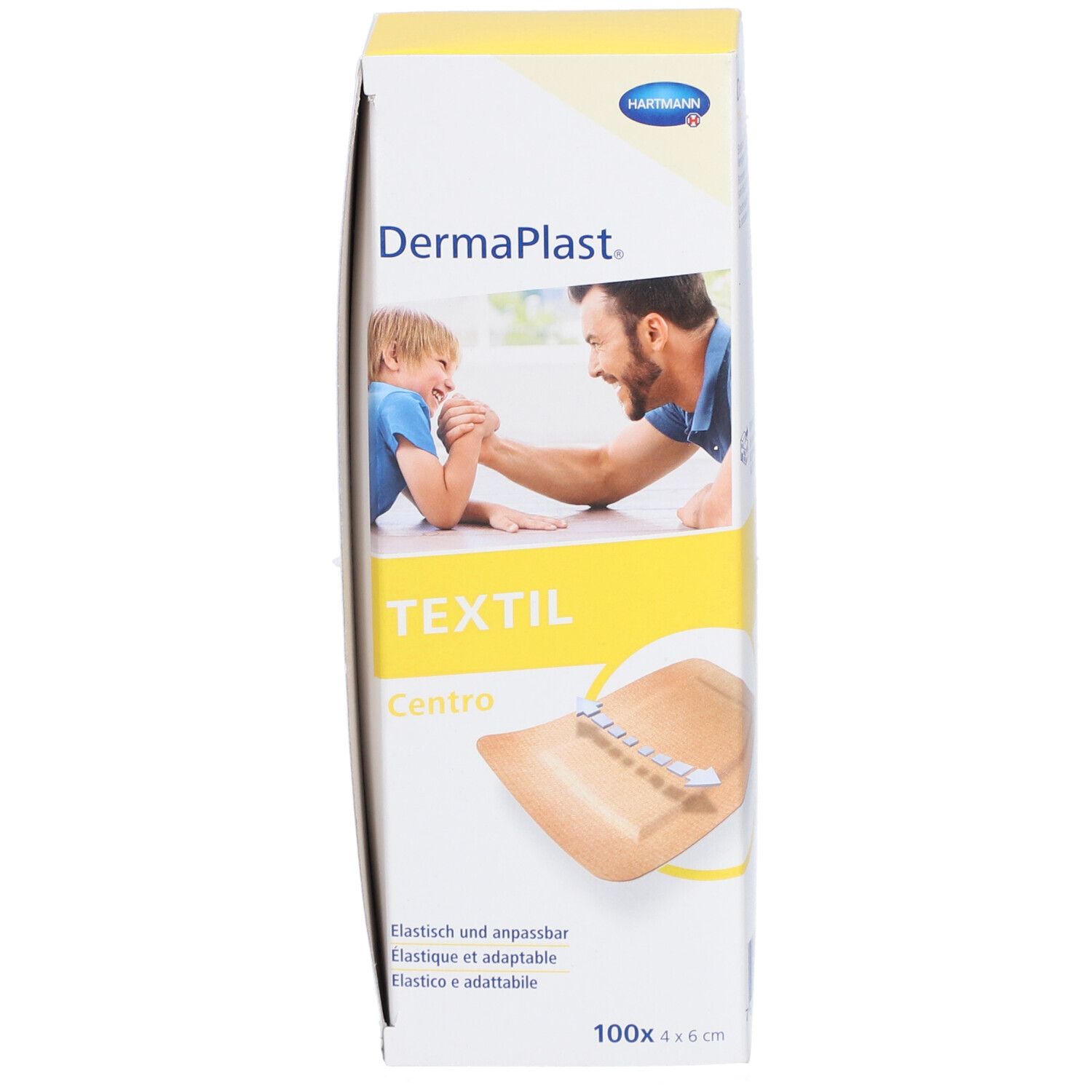 Pflaster DermaPlast Textil Centro 4x6cm hautfarbig