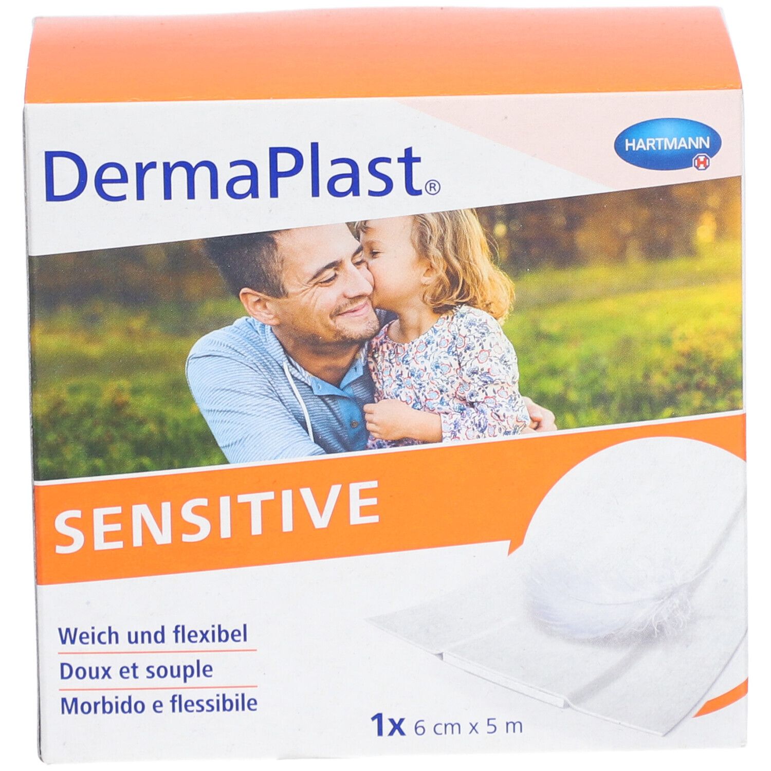 Pflasterrolle DermaPlast Sensitive weiss (6cmx5m)