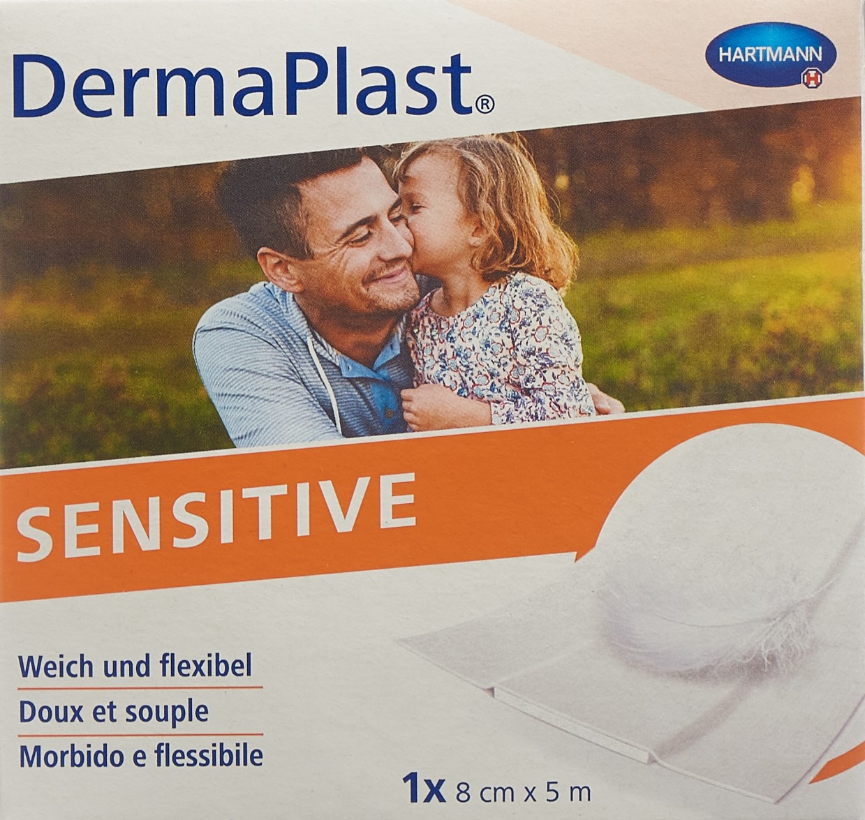 Pflasterrolle DermaPlast Sensitive weiss (8cmx5m)