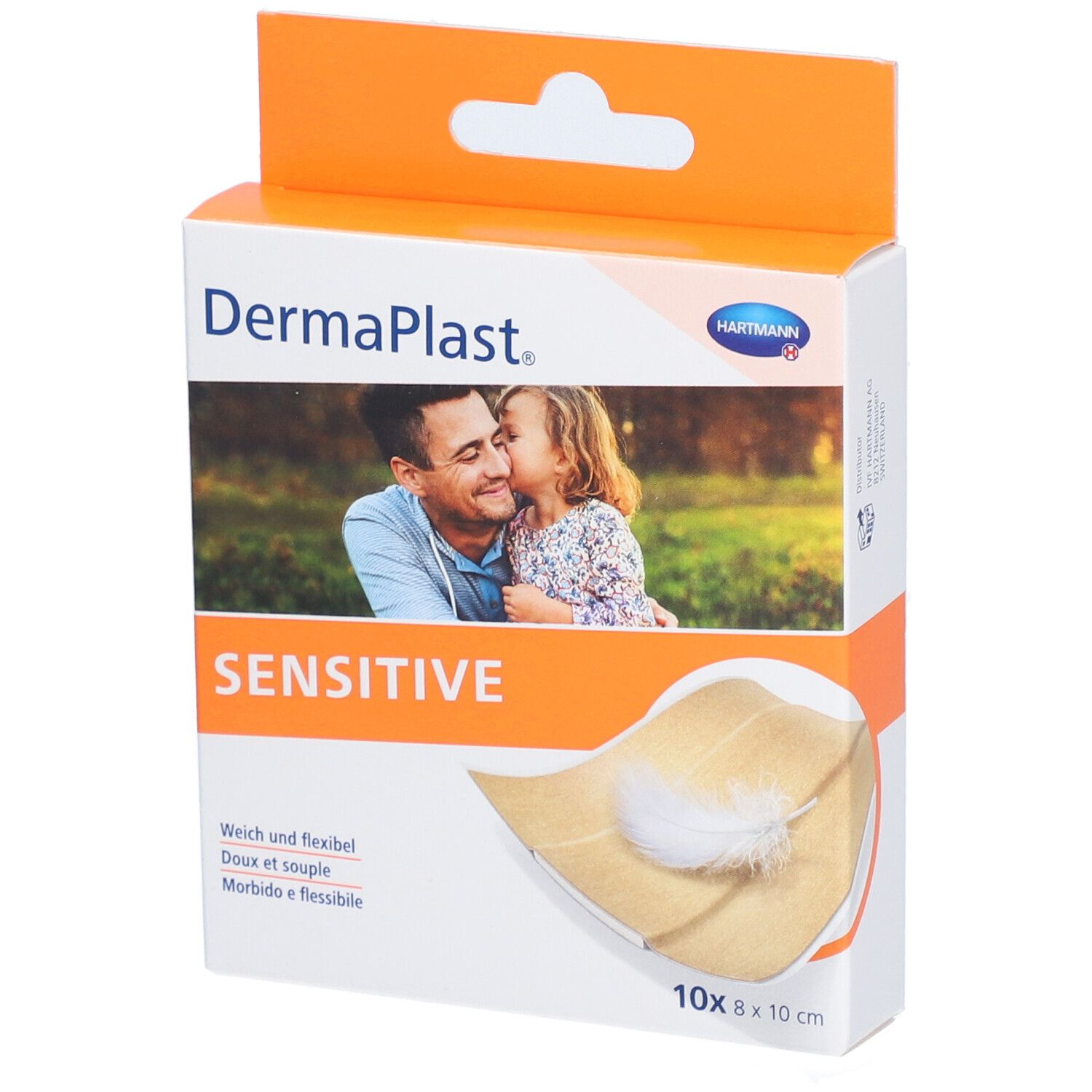 Pflaster Dermaplast Sensitive 8x10cm hautfarbig zuschneidbar