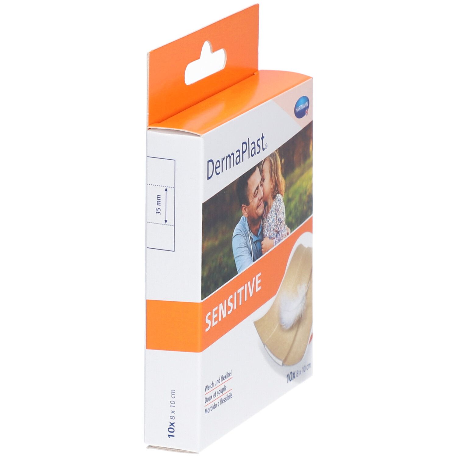 Pflaster Dermaplast Sensitive 8x10cm hautfarbig zuschneidbar