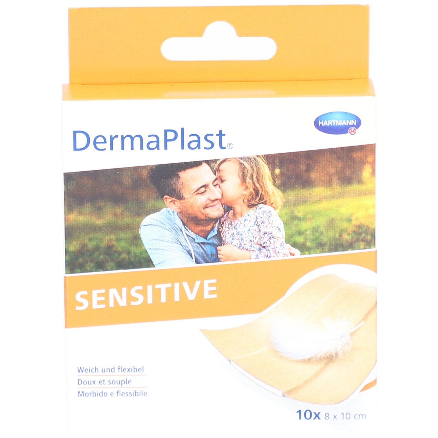 Pflaster Dermaplast Sensitive 8x10cm hautfarbig zuschneidbar