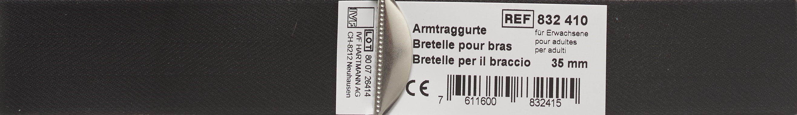 IVF bretelle bras adulte 185cmx35mm noir