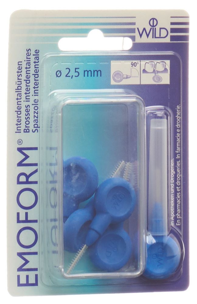 EMOFORM Interdentalbürsten 2.5mm dunkelblau 5 Stk
