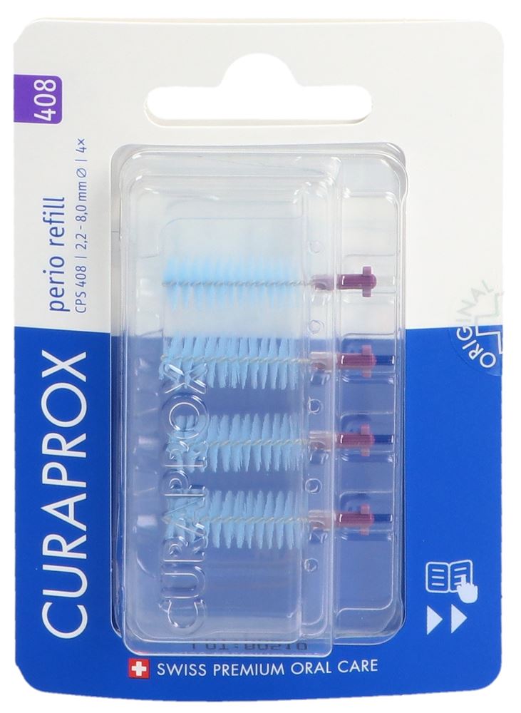 CURAPROX CPS 408 Perio refill 4x dunkel violett