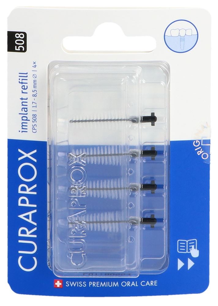 CURAPROX CPS 508 Implant refill 4x schwarz