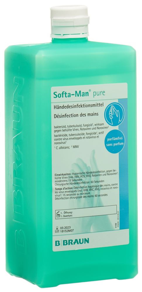 SOFTA-MAN PURE désinf mains 1000 ml