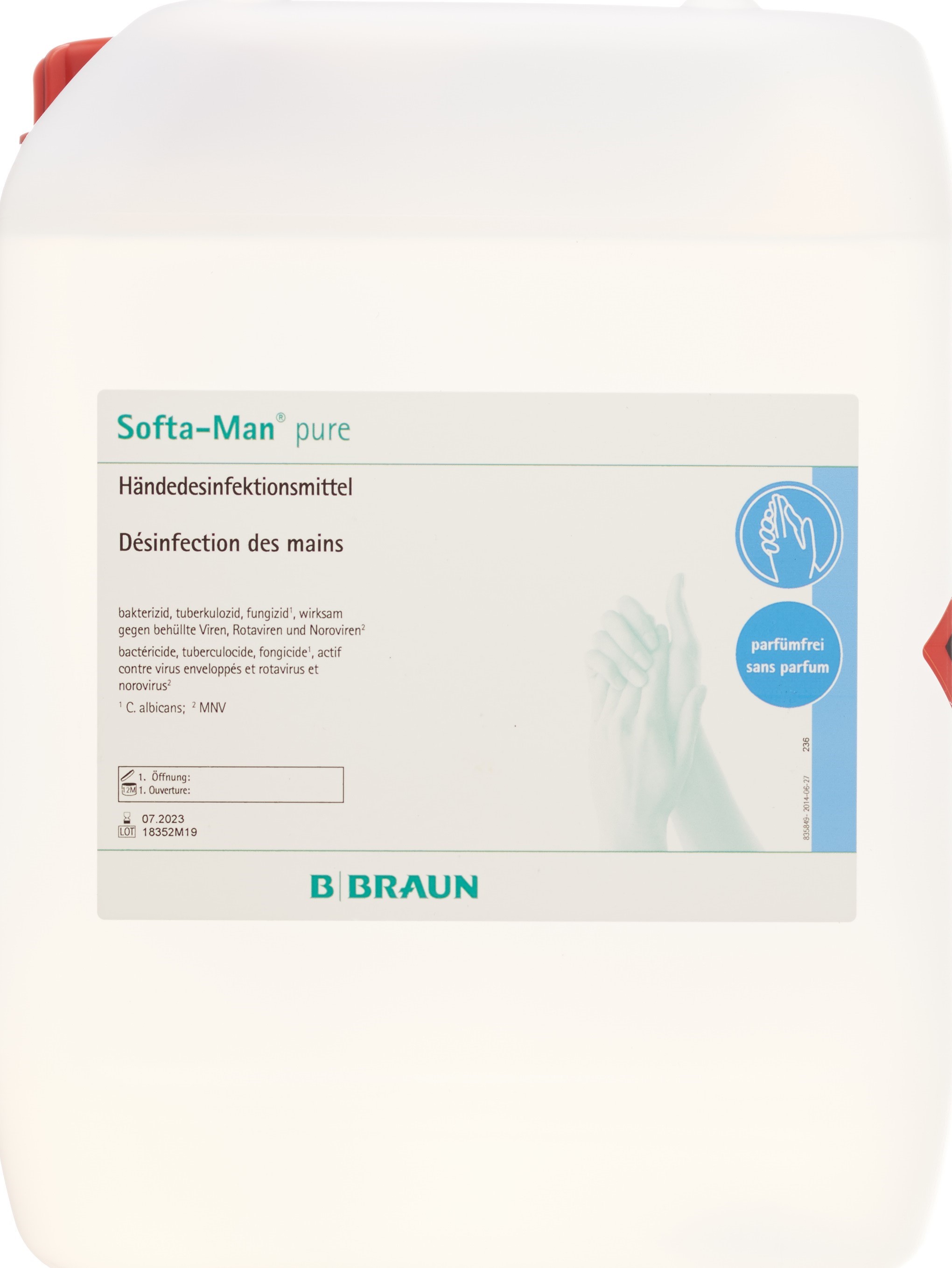 SOFTA-MAN PURE désinf mains bidon 5 lt