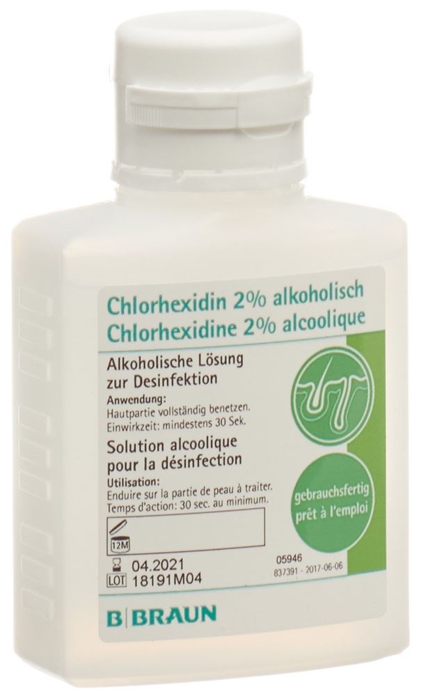 B. BRAUN Chlorhexidine 2 % ungefärbt 100 ml