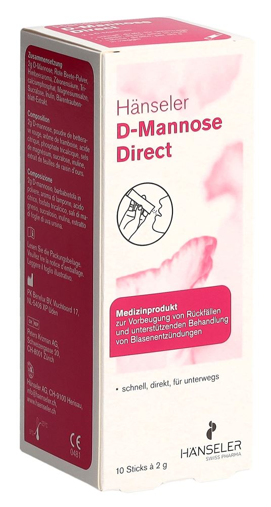 HÄNSELER D-Mannose Direct Stick 10 x 2 g