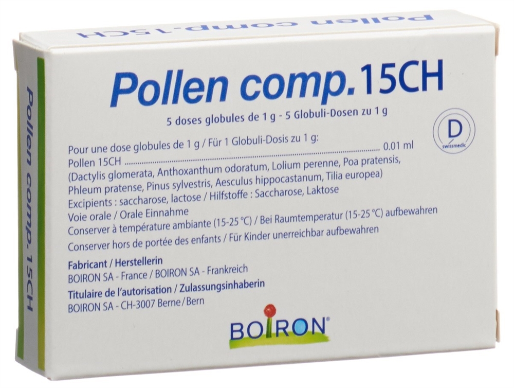 BOIRON Pollen comp Glob CH 15 5 x 1 Dos