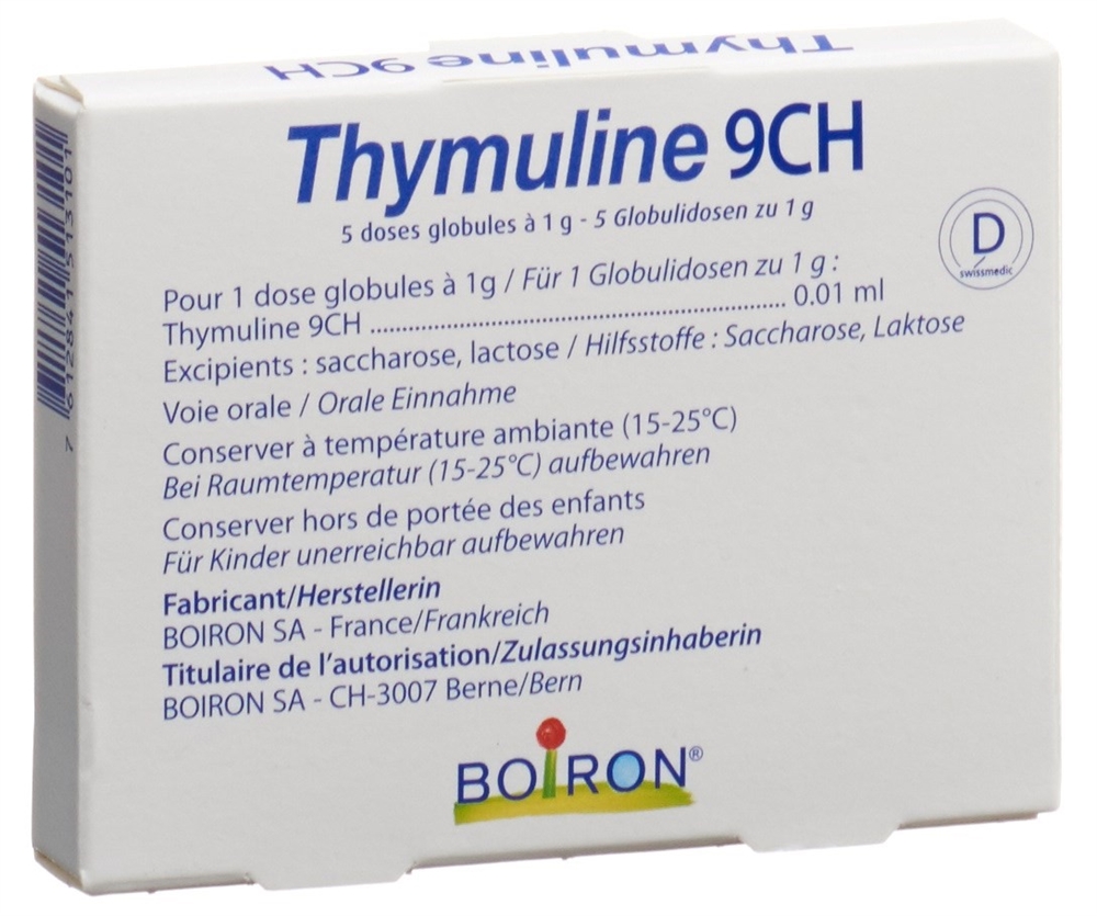BOIRON Thymuline Glob CH 9 5 x 1 Dos