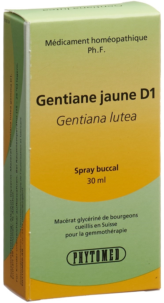 PHYTOMED GEMMO Gentiana lutea liq D 1 Spr 30 ml