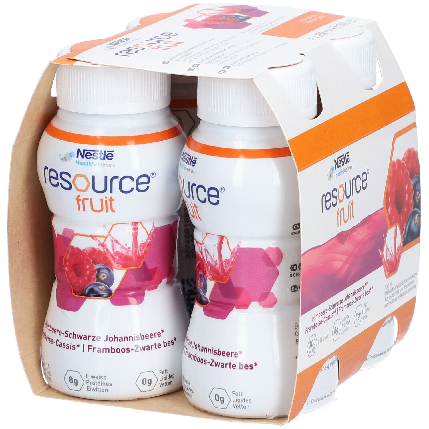 Resource Fruit liq framboi-cass, , Resource Fruit liq framboi-cass 4x 200 ml