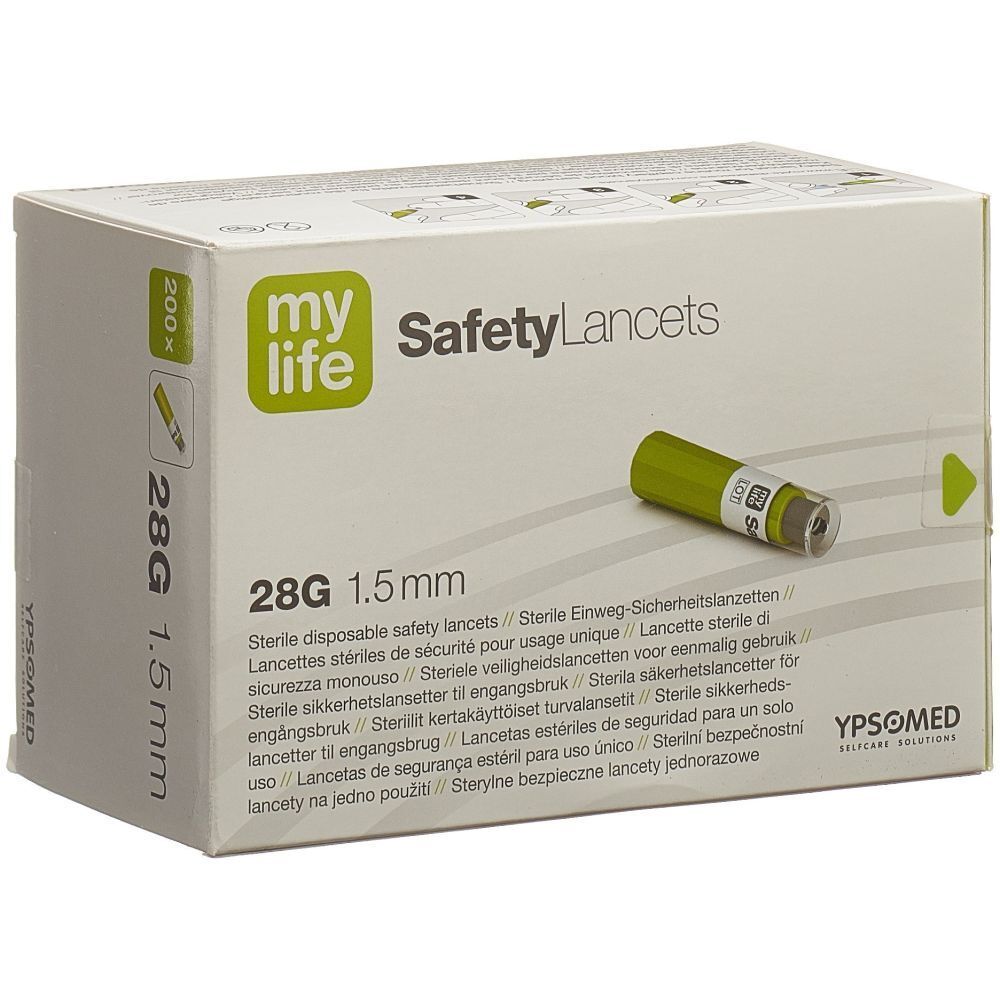 MYLIFE SafetyLancets 28G 200 pce