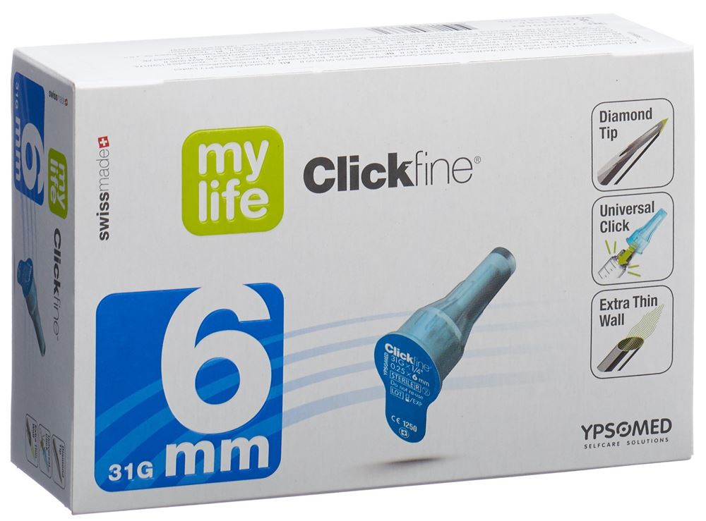 MYLIFE Clickfine Pen-Nadeln 31G 0.25x6mm 100 Stk