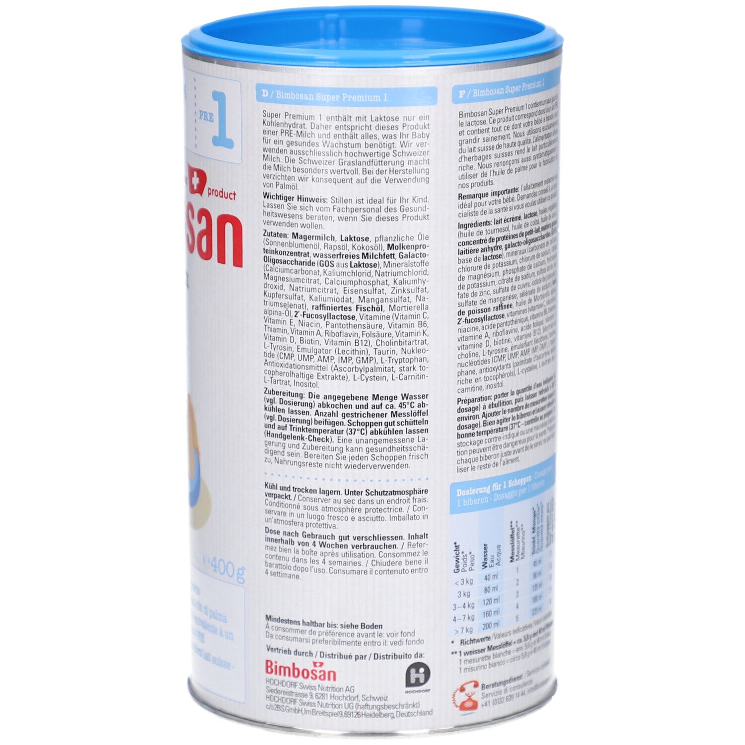 BIMBOSAN Super Premium 1 Säuglings Ds 400 g
