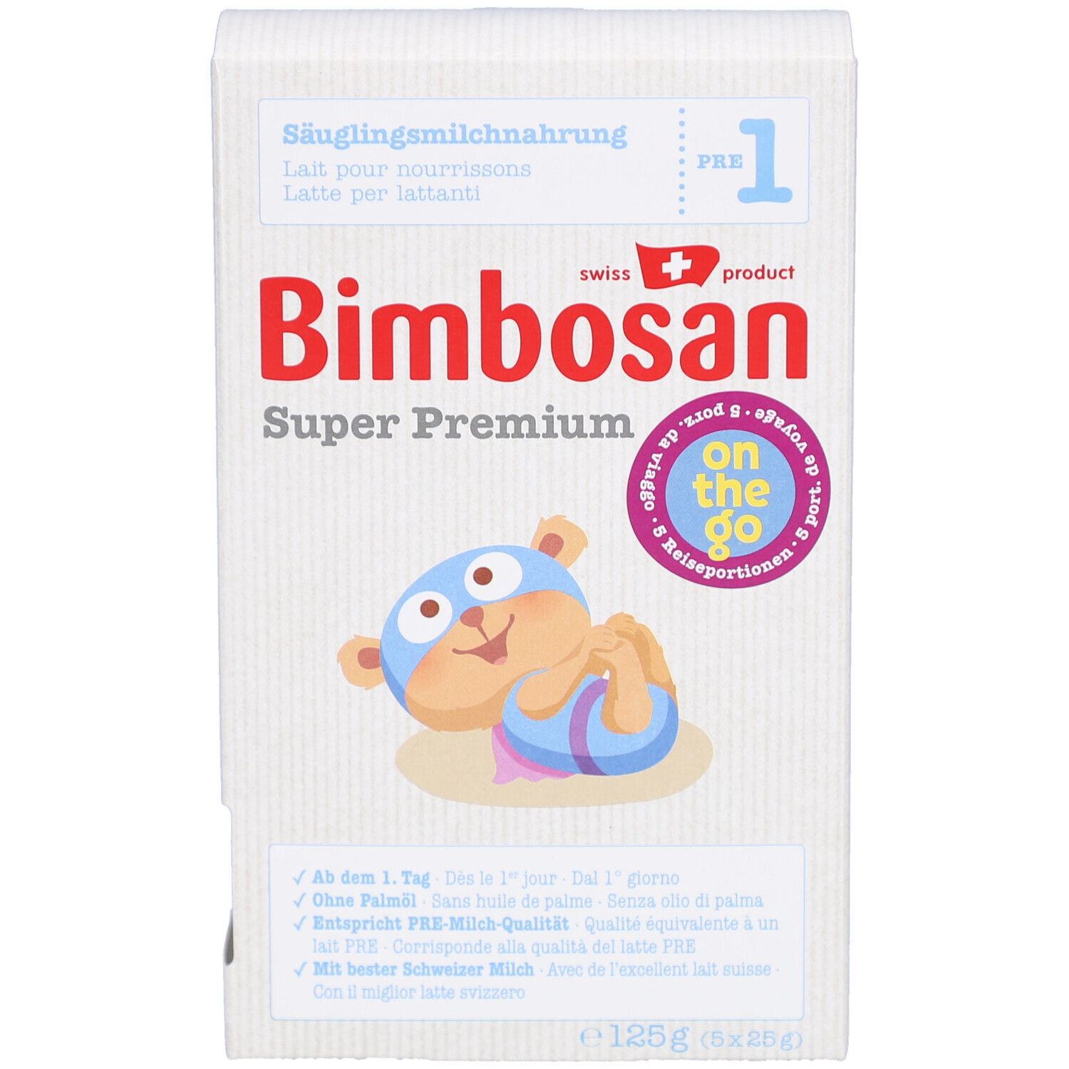 BIMBOSAN Super Premium 1 Säugling Reise 5 Btl 25 g