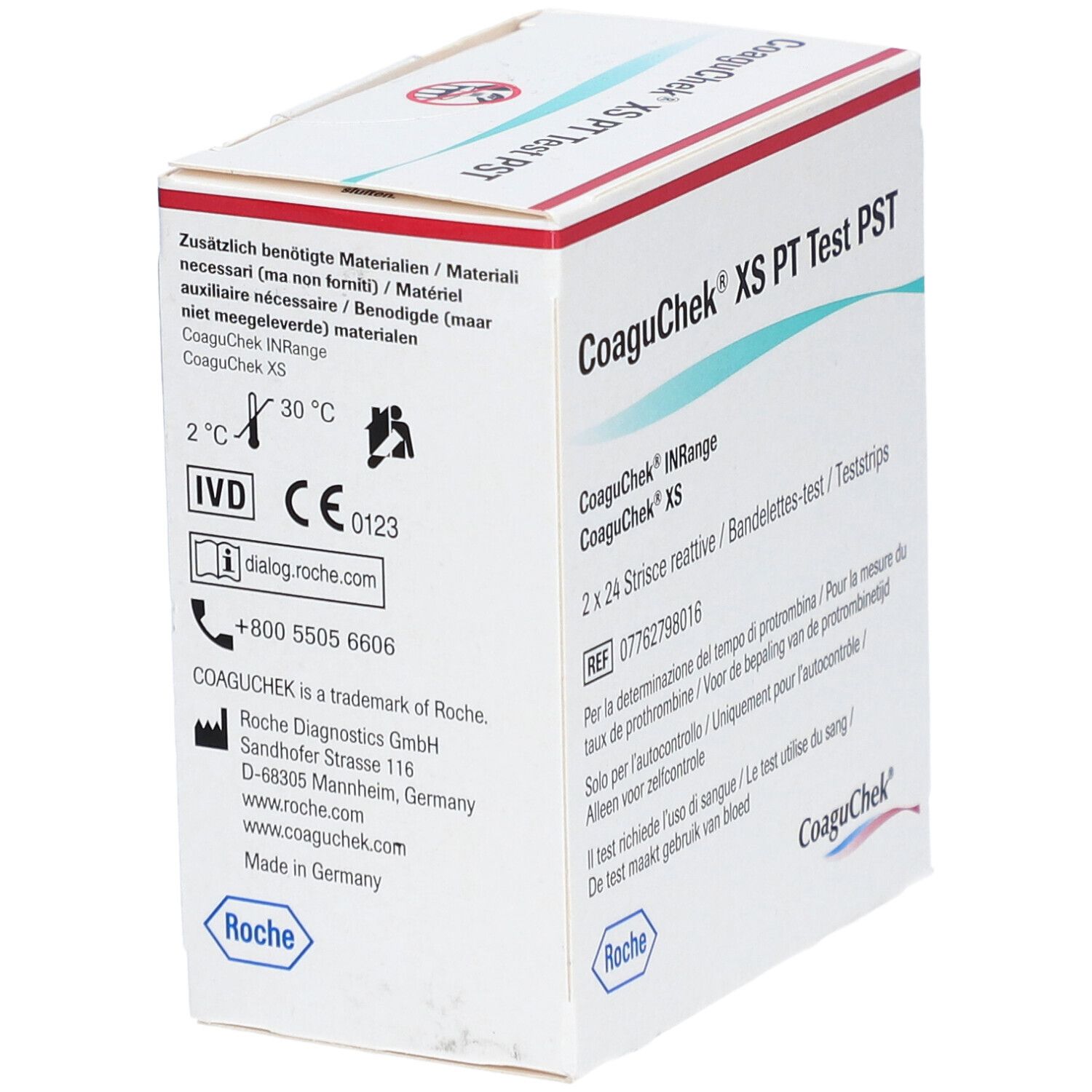 COAGUCHEK XS PT PST de/it/nl/fr 2 x 24 pce