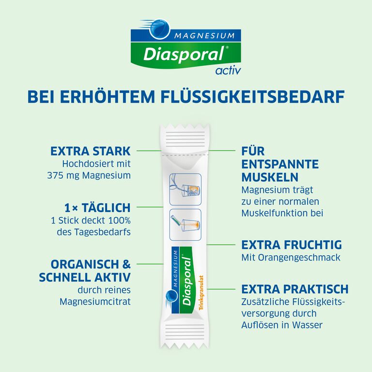 MAGNESIUM DIASPORAL Activ Trinkgranulat 20 Stk