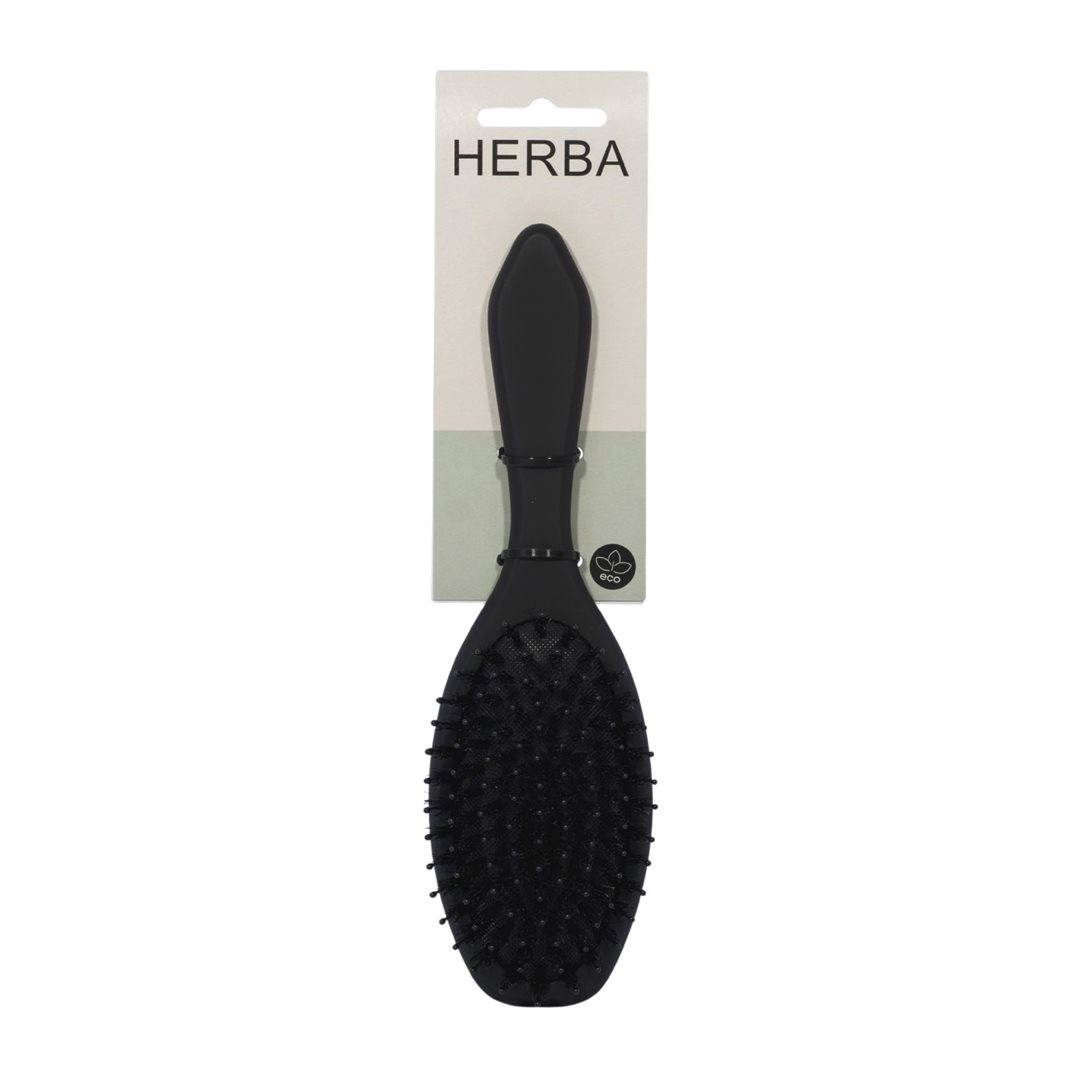 HERBA Haarbürste Nat-Polyamidborsten schwarz oval