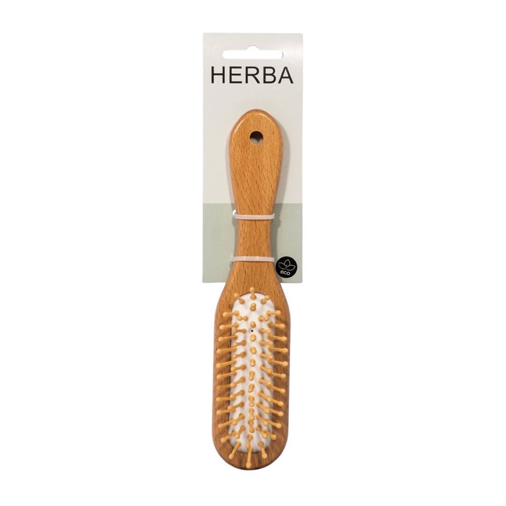 HERBA Haarbürste m Holzstift lang Buchenholz