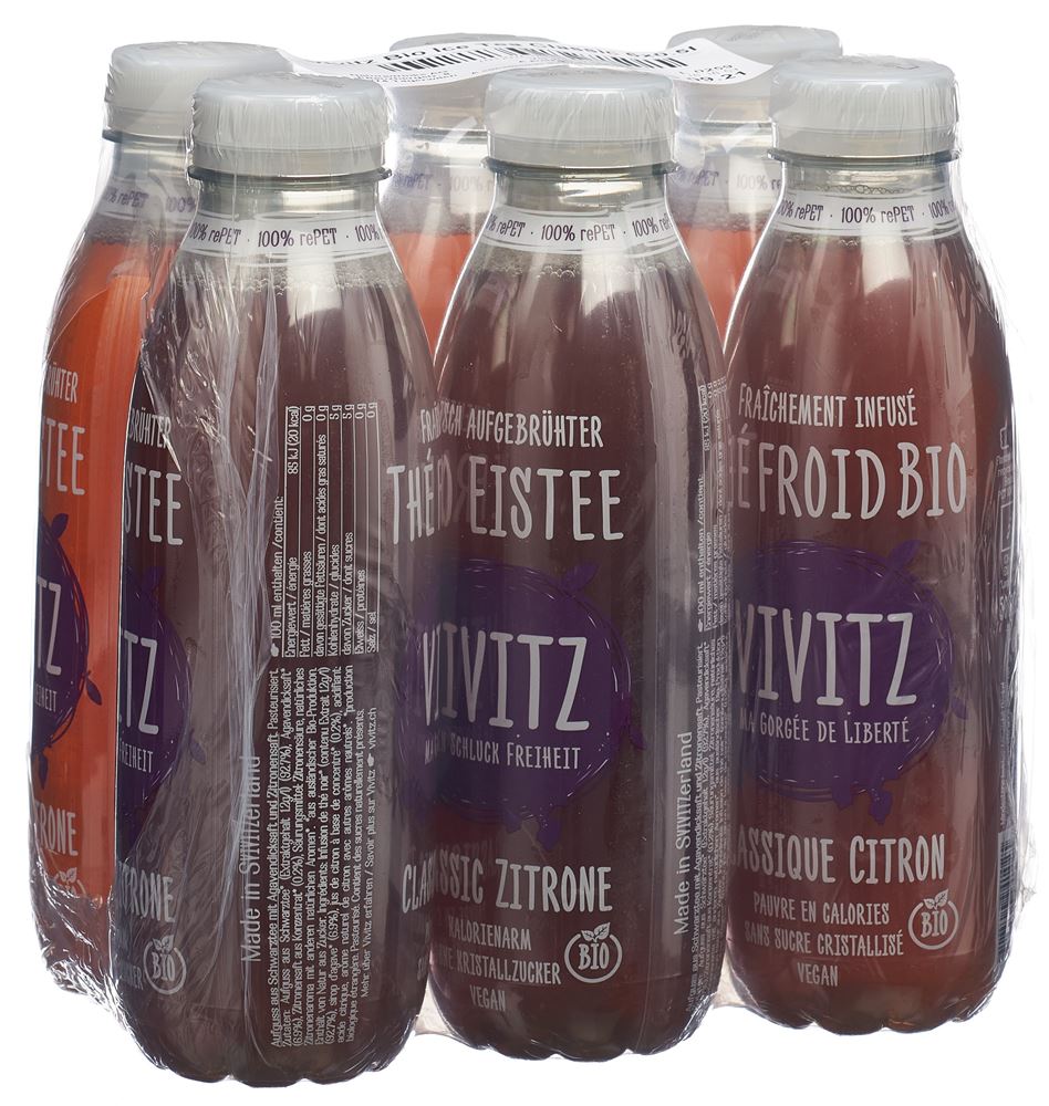 VIVITZ Bio Eistee Classic Zitrone 6 x 0.5 lt