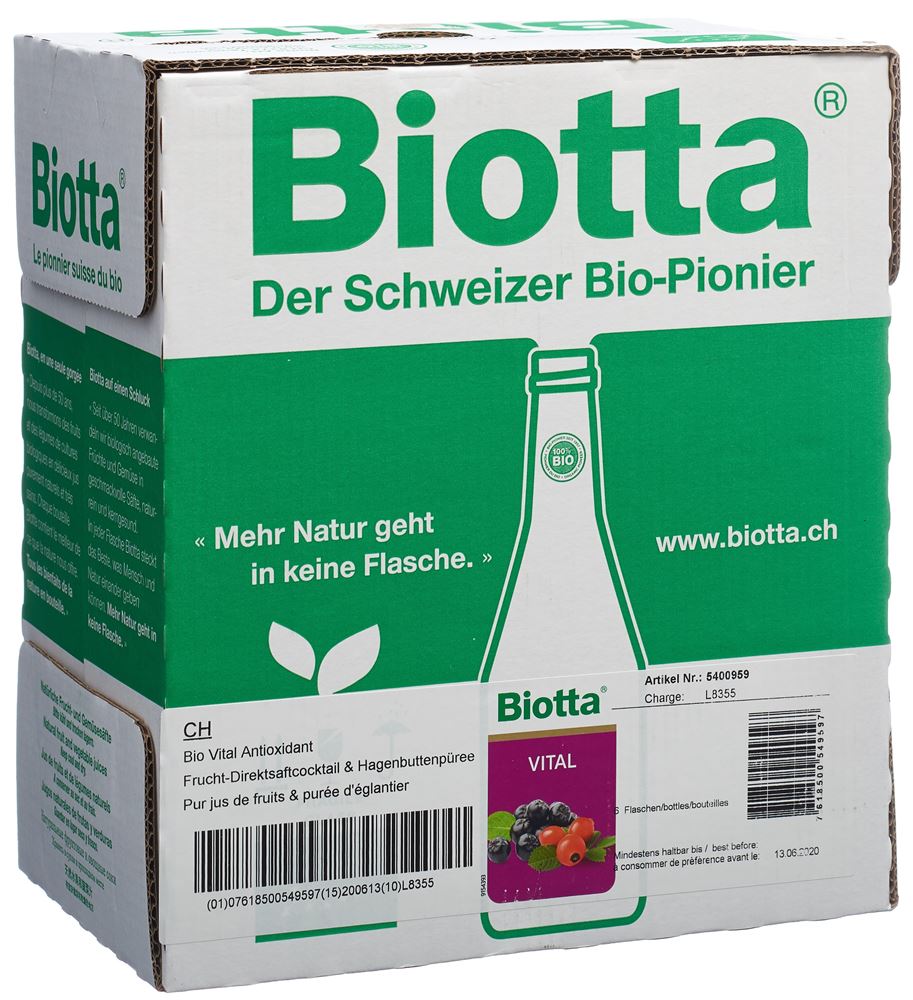 BIOTTA Vital Antioxidant 6 Fl 5 dl