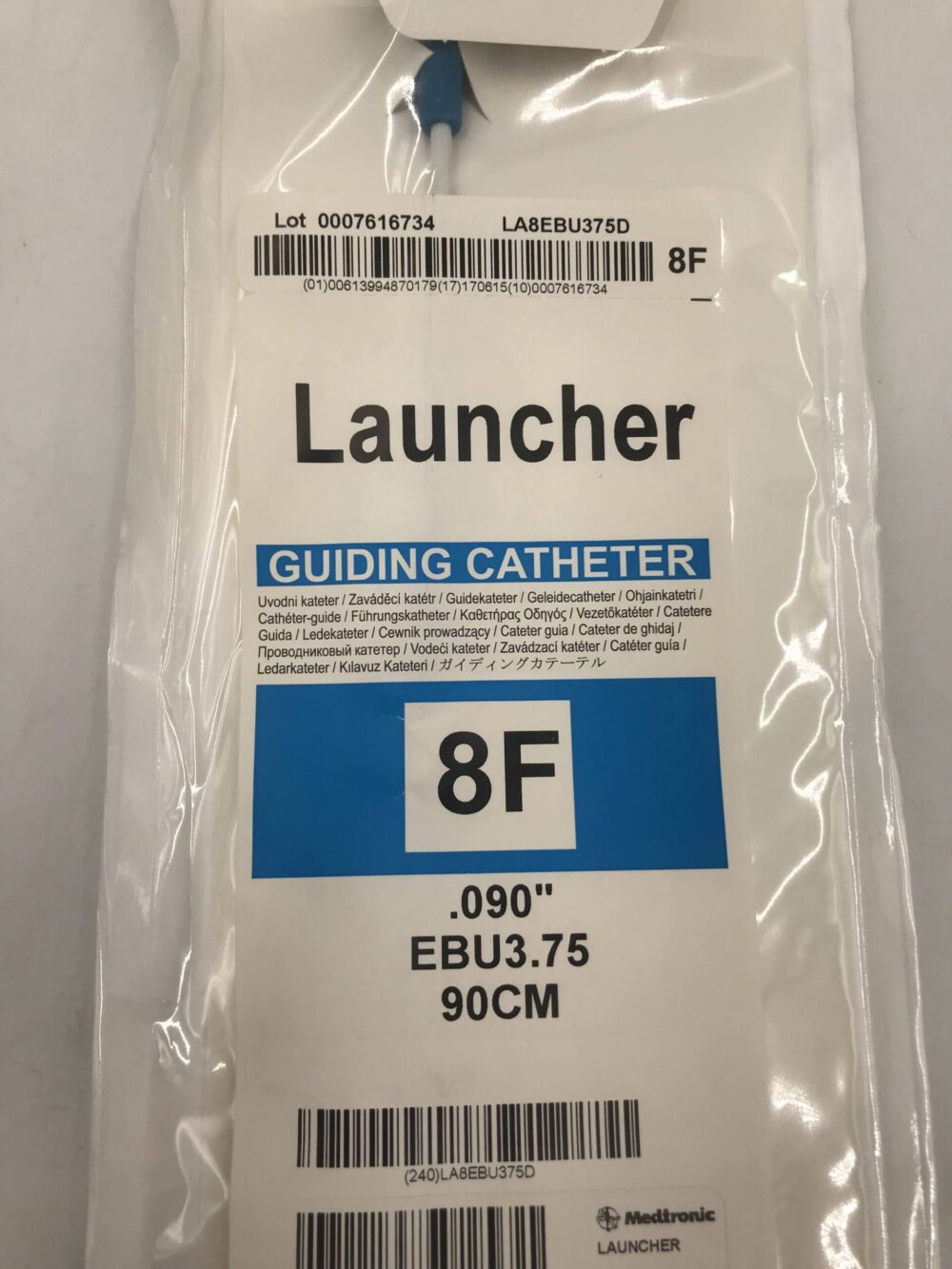 CATHETER LAUNCHER 8F 100CM AL10