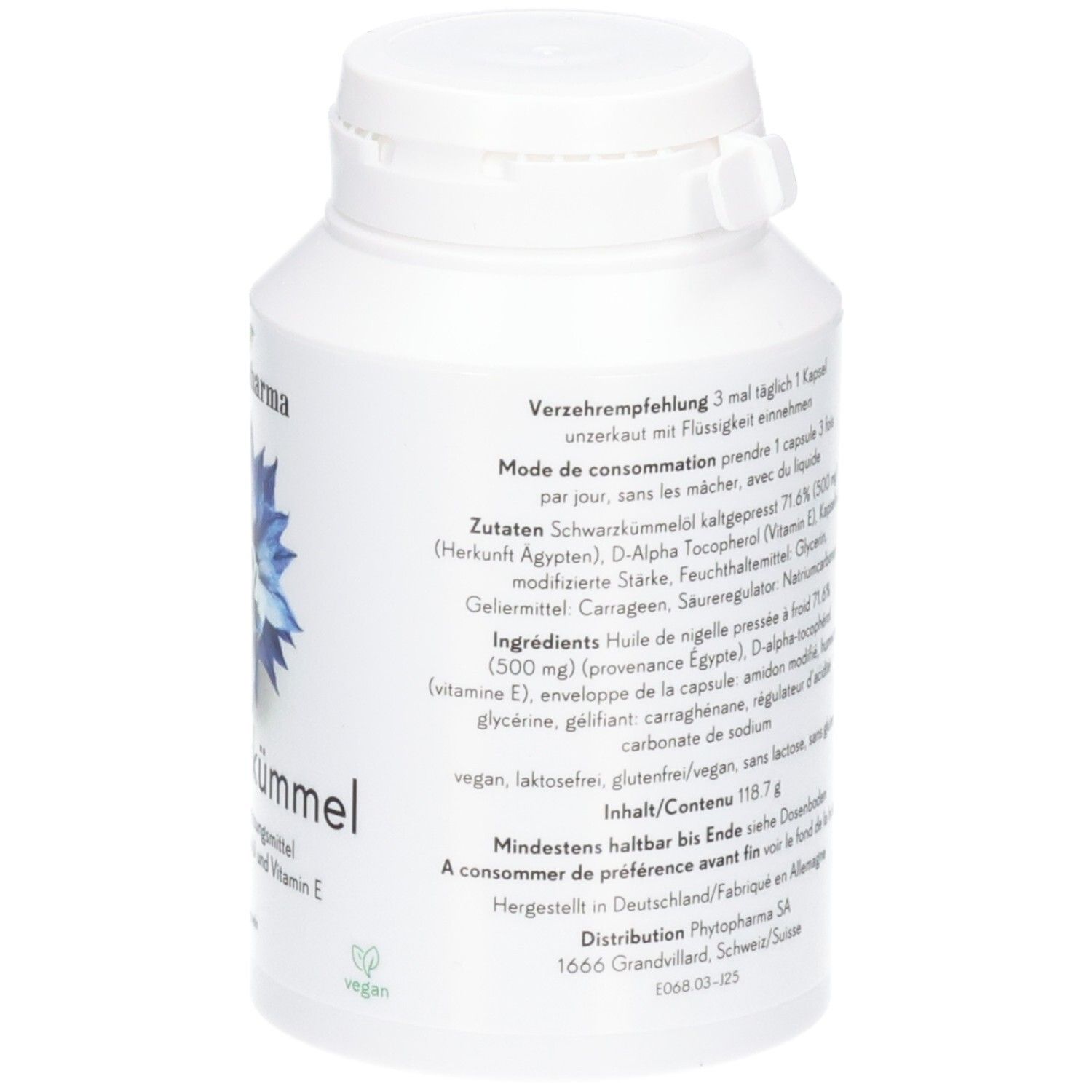 PHYTOPHARMA Schwarzkümmel Kaps Ds 170 Stk