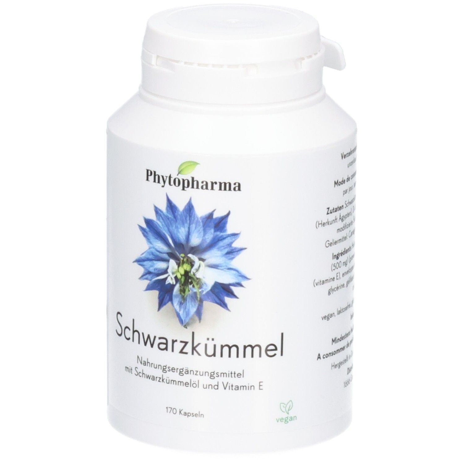 PHYTOPHARMA Schwarzkümmel Kaps Ds 170 Stk