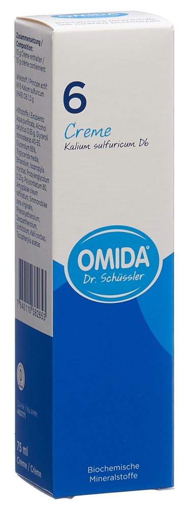 OMIDA SCHÜSSLER Nr6 Kal sulf Creme D 6 Tb 75 ml