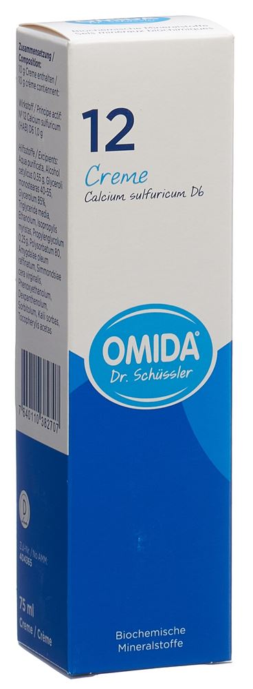 OMIDA SCHÜSSLER Nr12 Cal sulf Creme D 6 Tb 75 ml