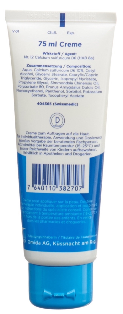 OMIDA SCHÜSSLER Nr12 Cal sulf Creme D 6 Tb 75 ml