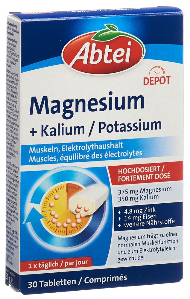 ABTEI Magnesium + Kalium Depot Tabl (neu) 30 Stk