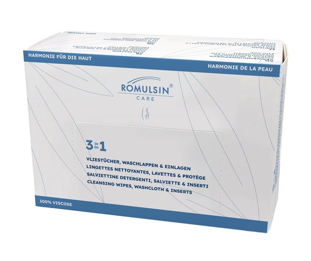 ROMULSIN Care Vliestü Waschlapp&Einlag 3in1 50 Stk