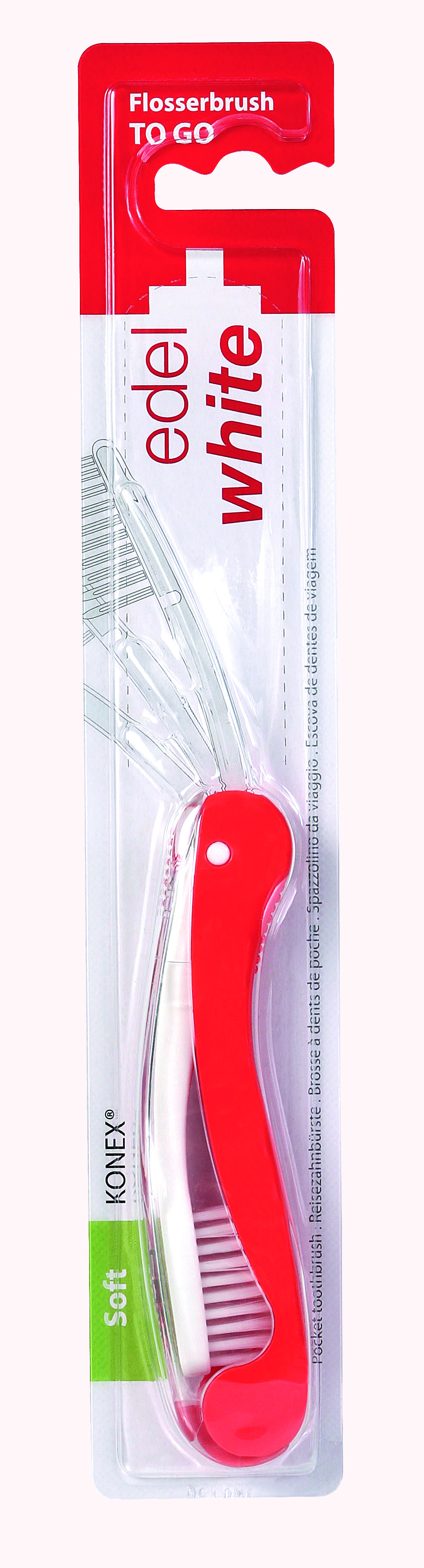 EDEL+WHITE Flosserbrush To Go Soft