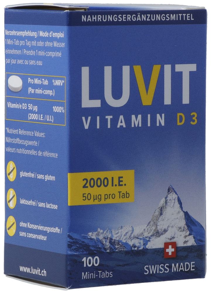 LUVIT Vitamin D3 Mini-Tabs 2000 IE 100 Stk