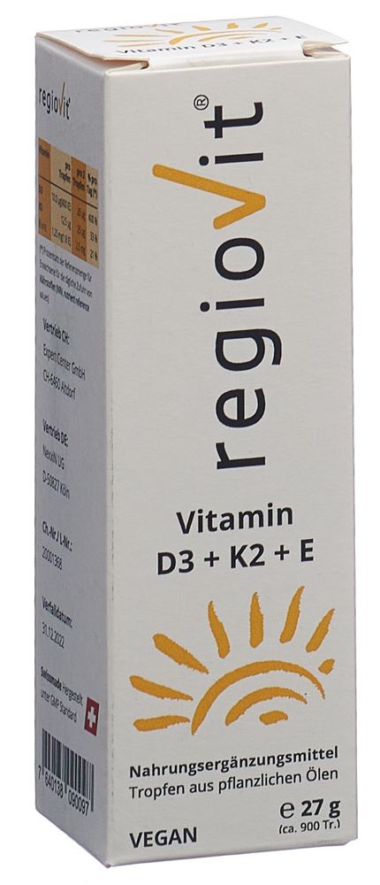 REGIOVIT Vitamin D3 + K2 + E Tropfen 27 g