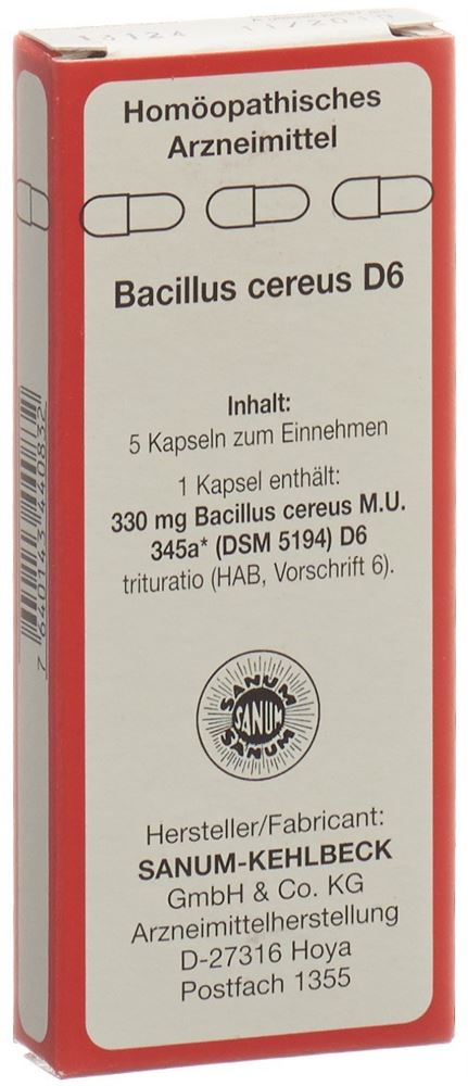 SANUM Bacillus cereus Kaps D 6 5 Stk