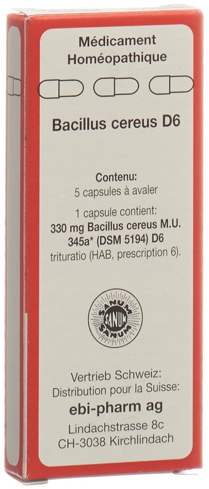 SANUM Bacillus cereus Kaps D 6 5 Stk