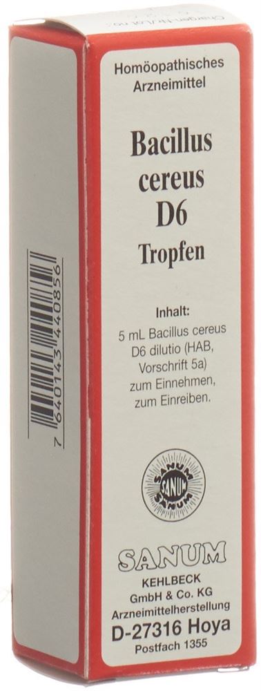SANUM Bacillus cereus Tropfen D 6 5 ml