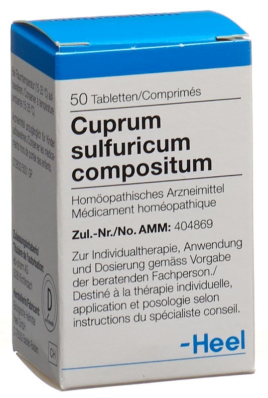 CUPRUM SULF COMP Heel Tabl 50 Stk